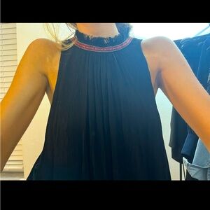 Top With Embroidery And Ruffles